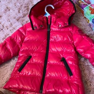 Toddler girls hot pink moncler coat